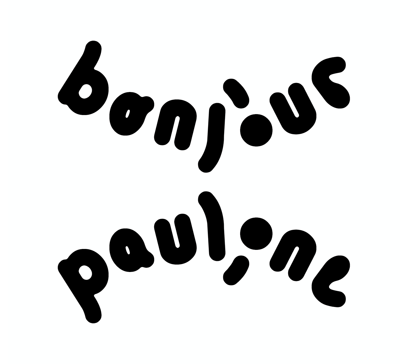 ambigramme Bonjour Pauline