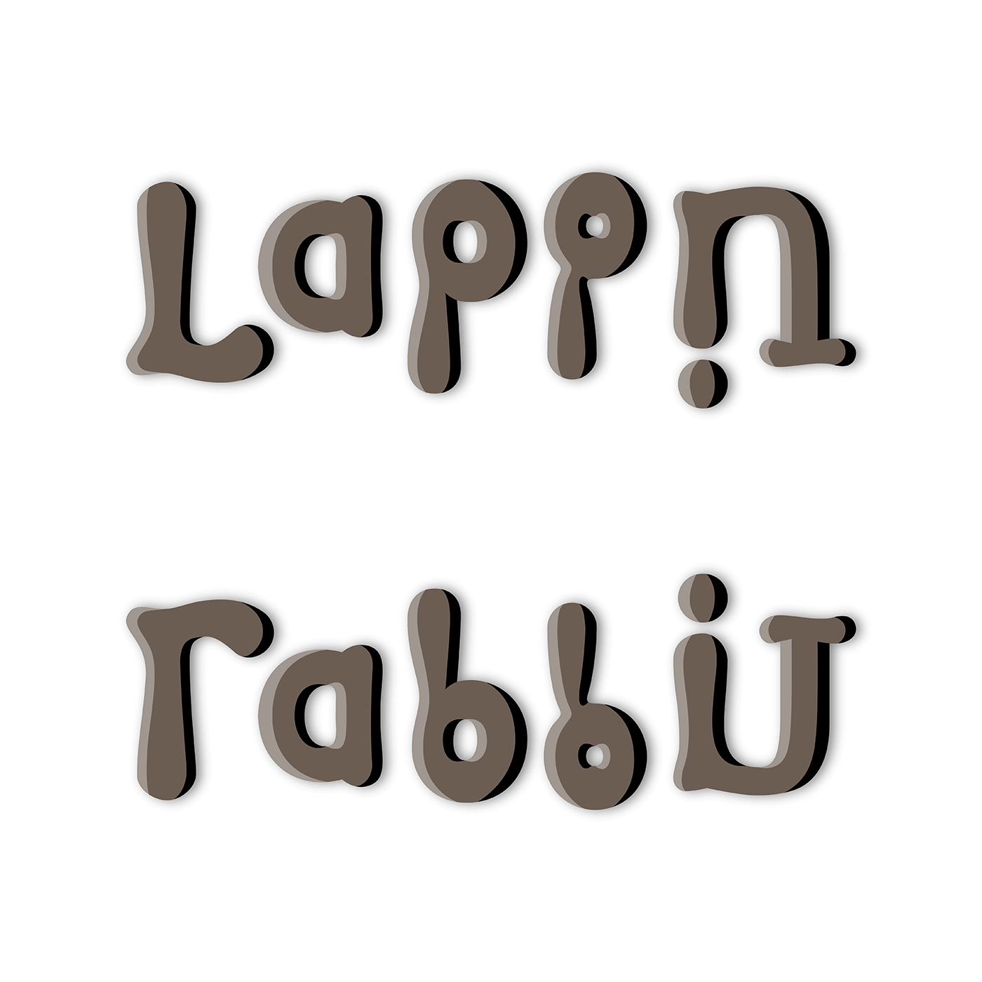 ambigramme Lapin / Rabbit