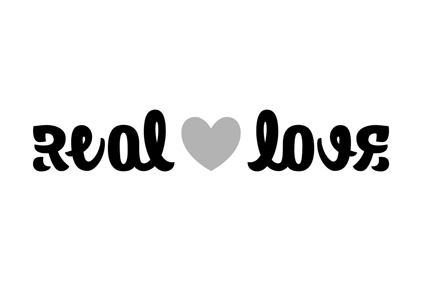ambigram Real love black