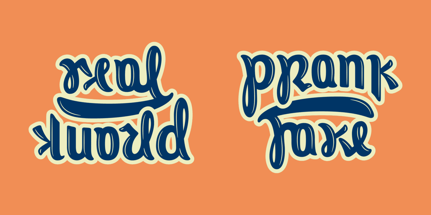 ambigram Real world / Prank Fake