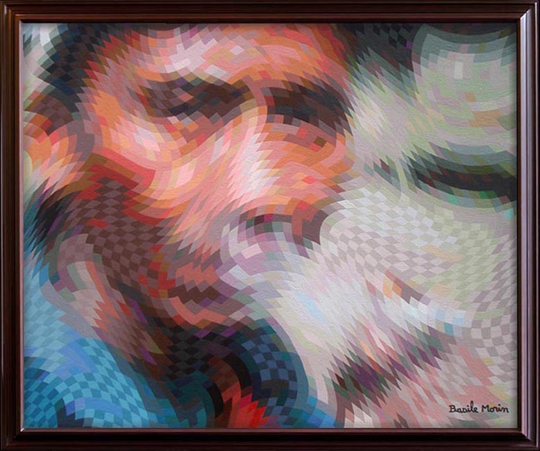 op art pixels ondes