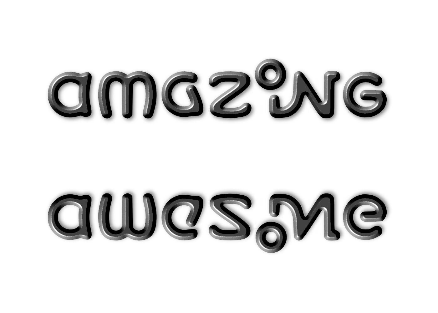 ambigram Amazing / Awesome 3D