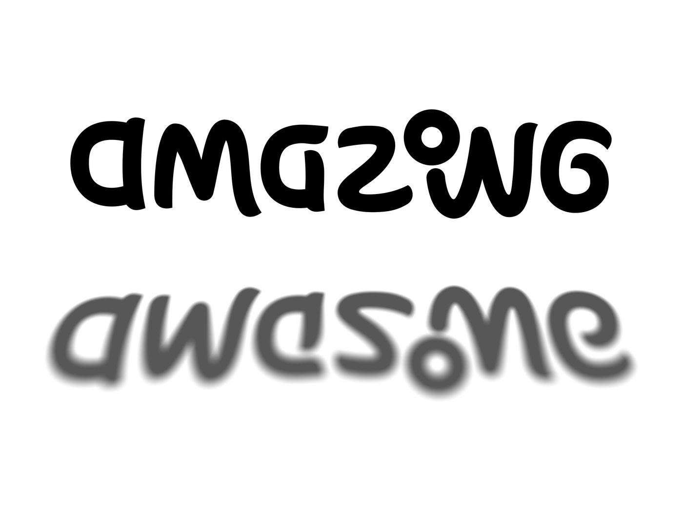 ambigram Amazing / Awesome