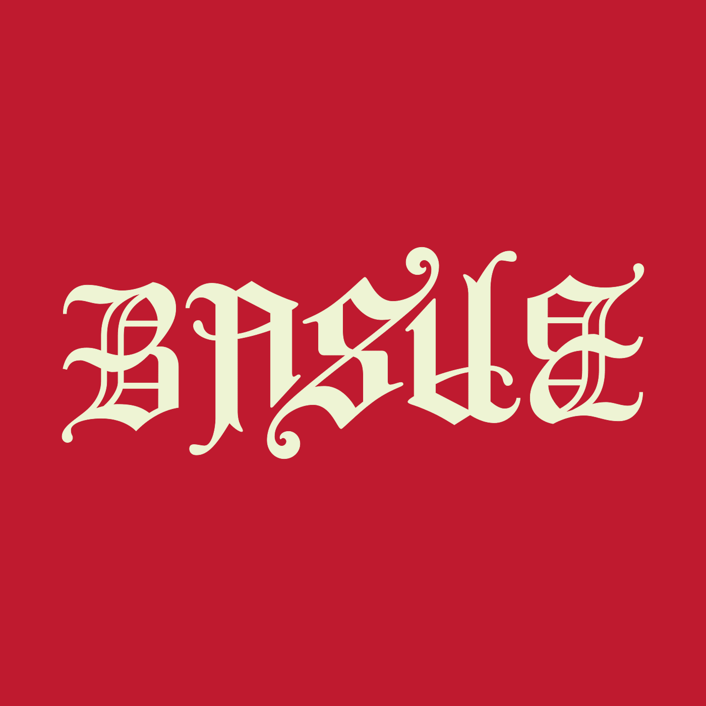 ambigramme Basile rouge
