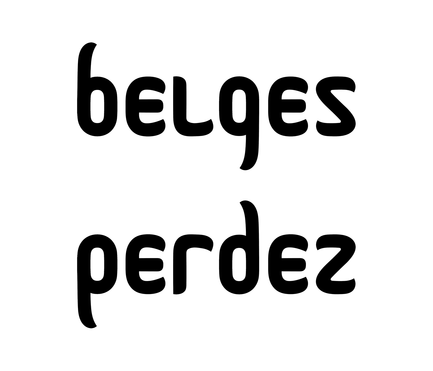 ambigramme belges perdez