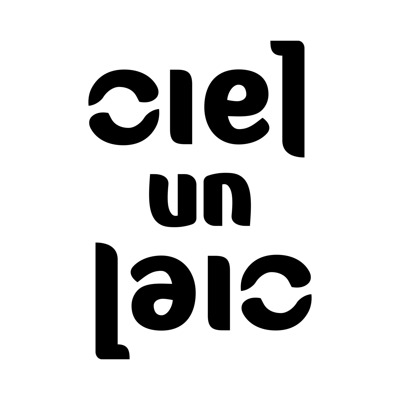 ambigramme Ciel un laic