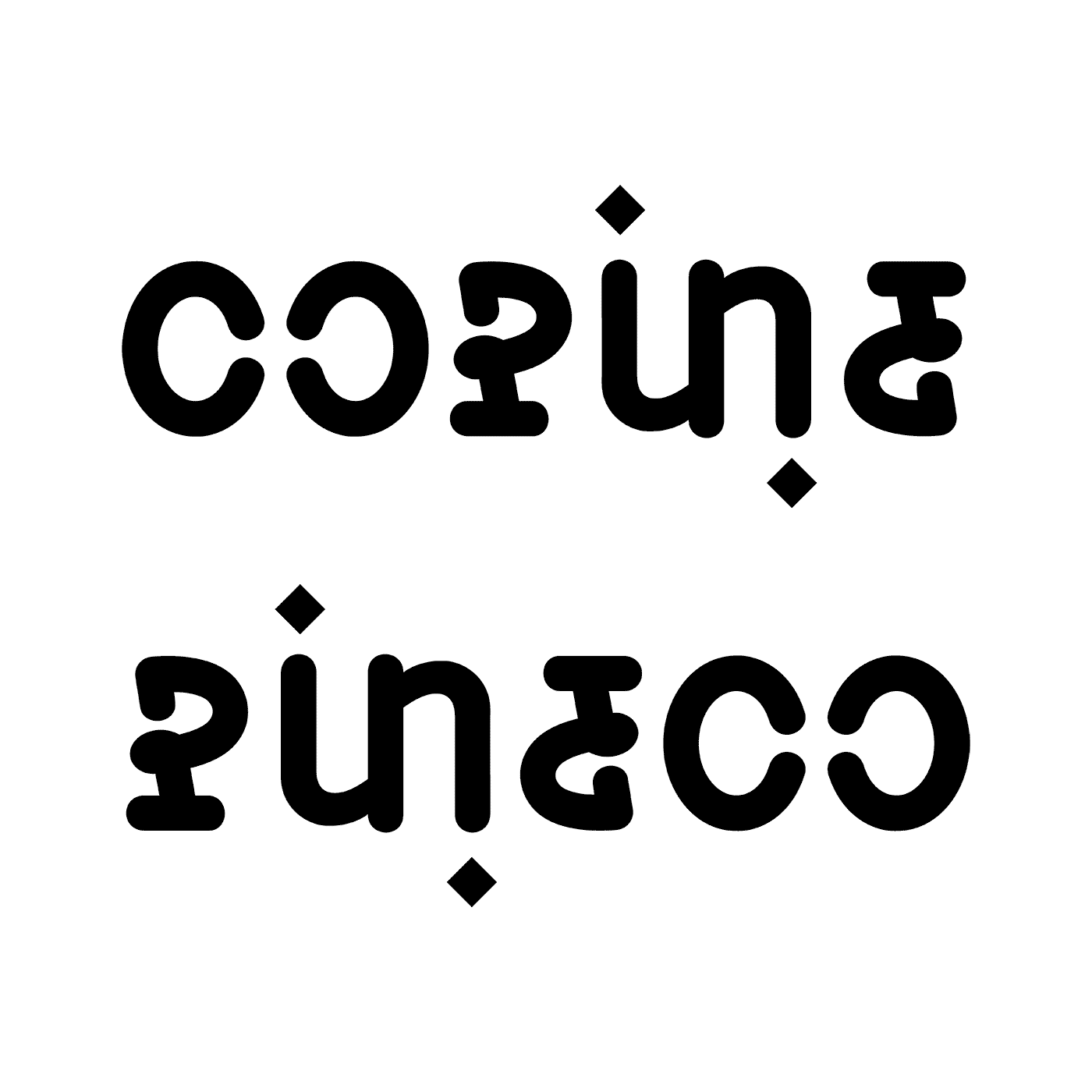 ambigramme Copine Pineco noir