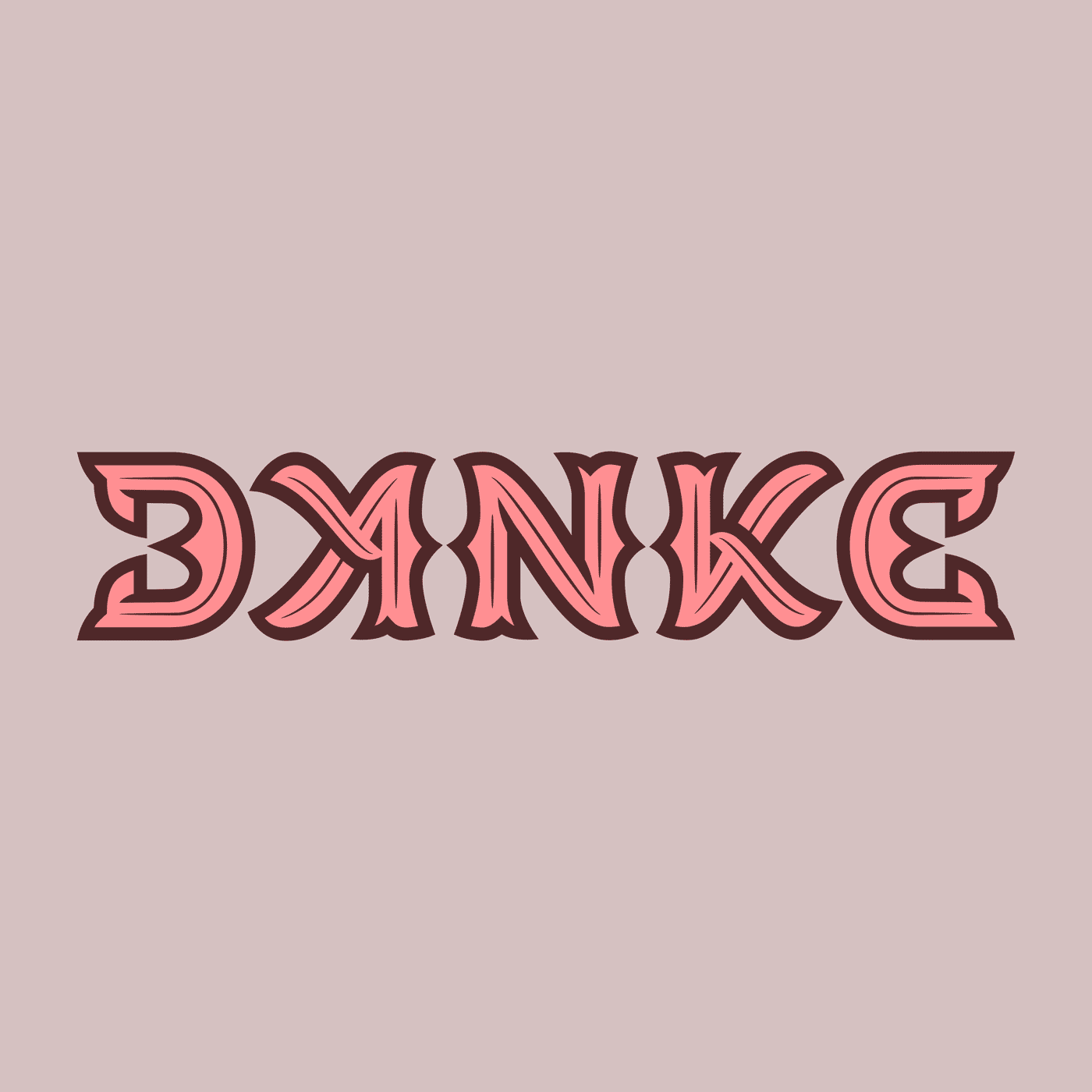 ambigram Danke