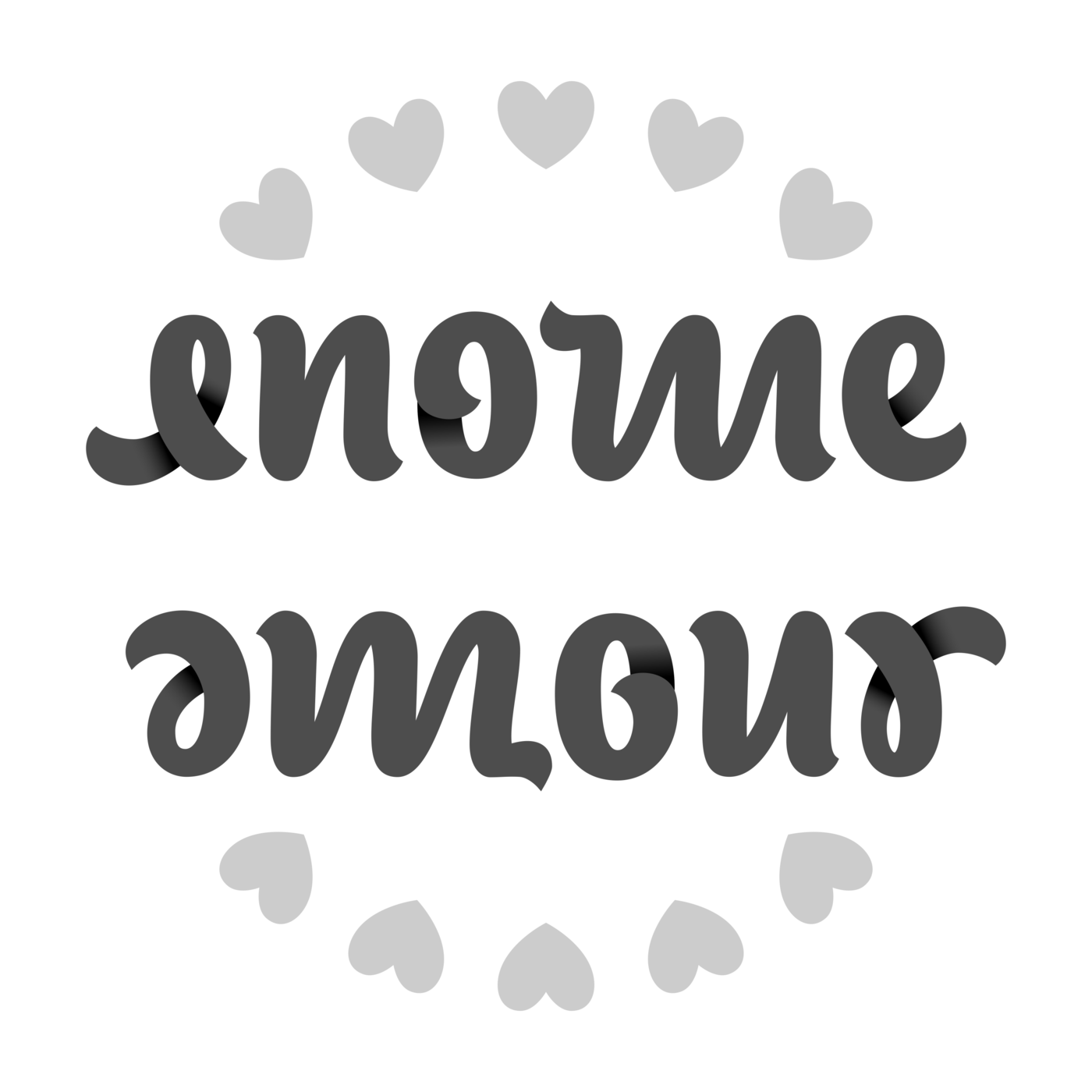 ambigramme Enorme Amour noir