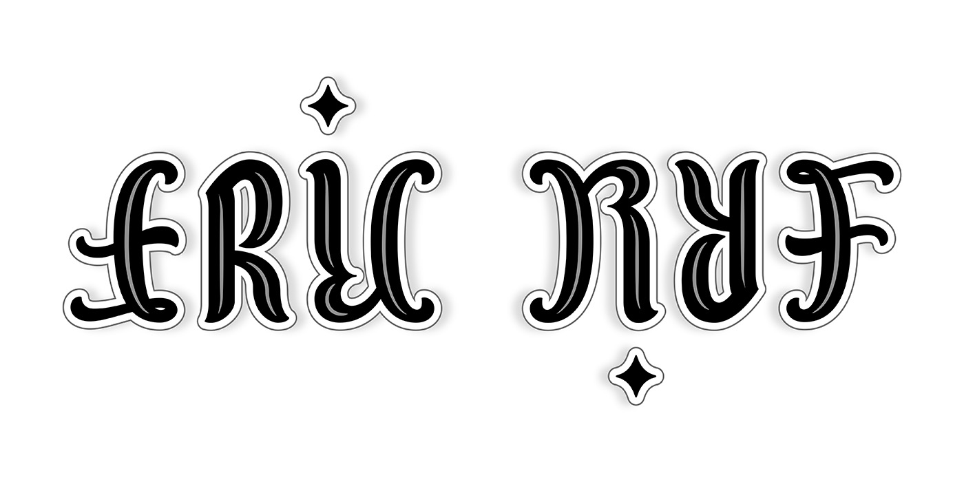 ambigram Eric Ryf
