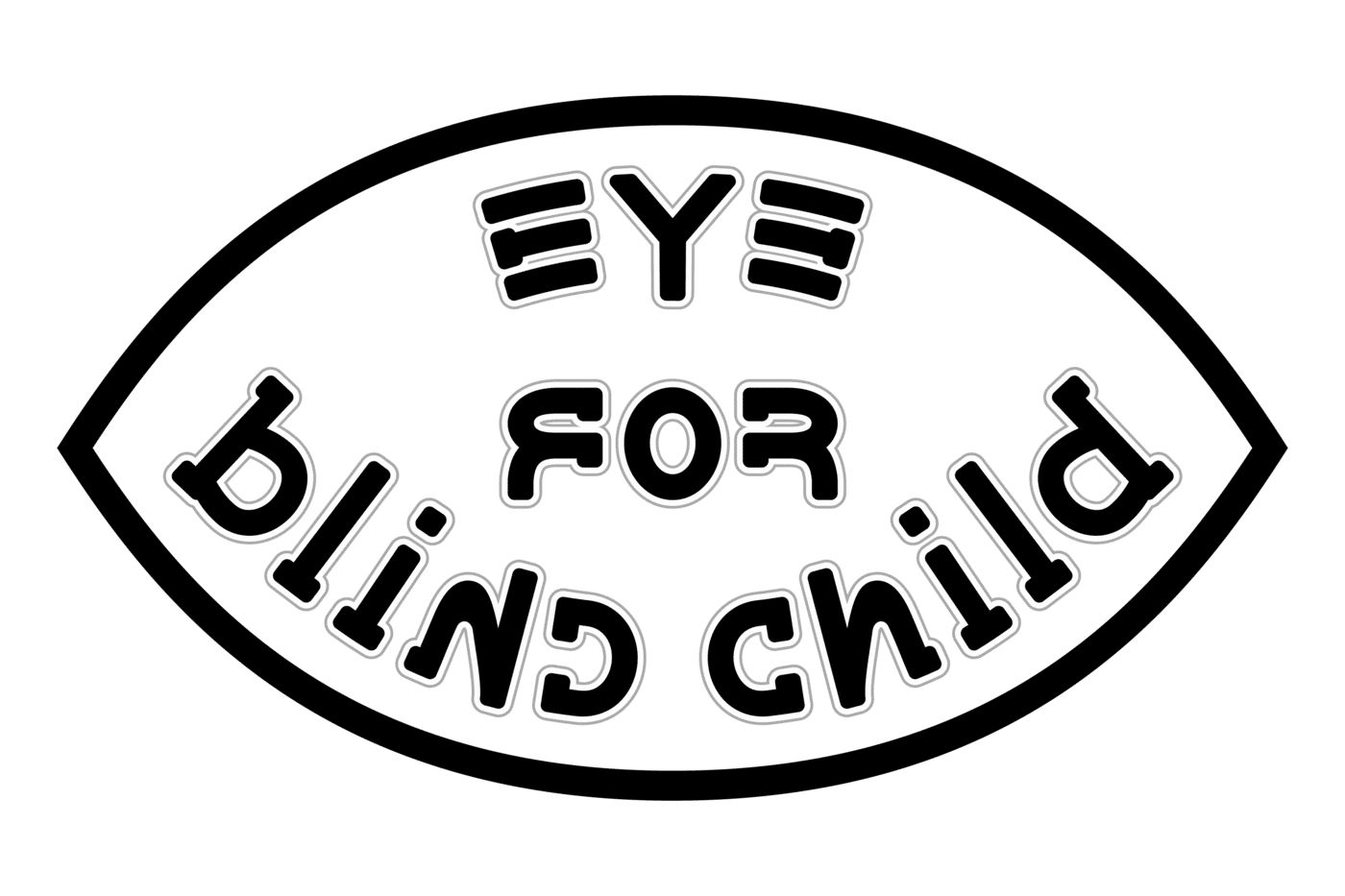 ambigram Eye for blind child