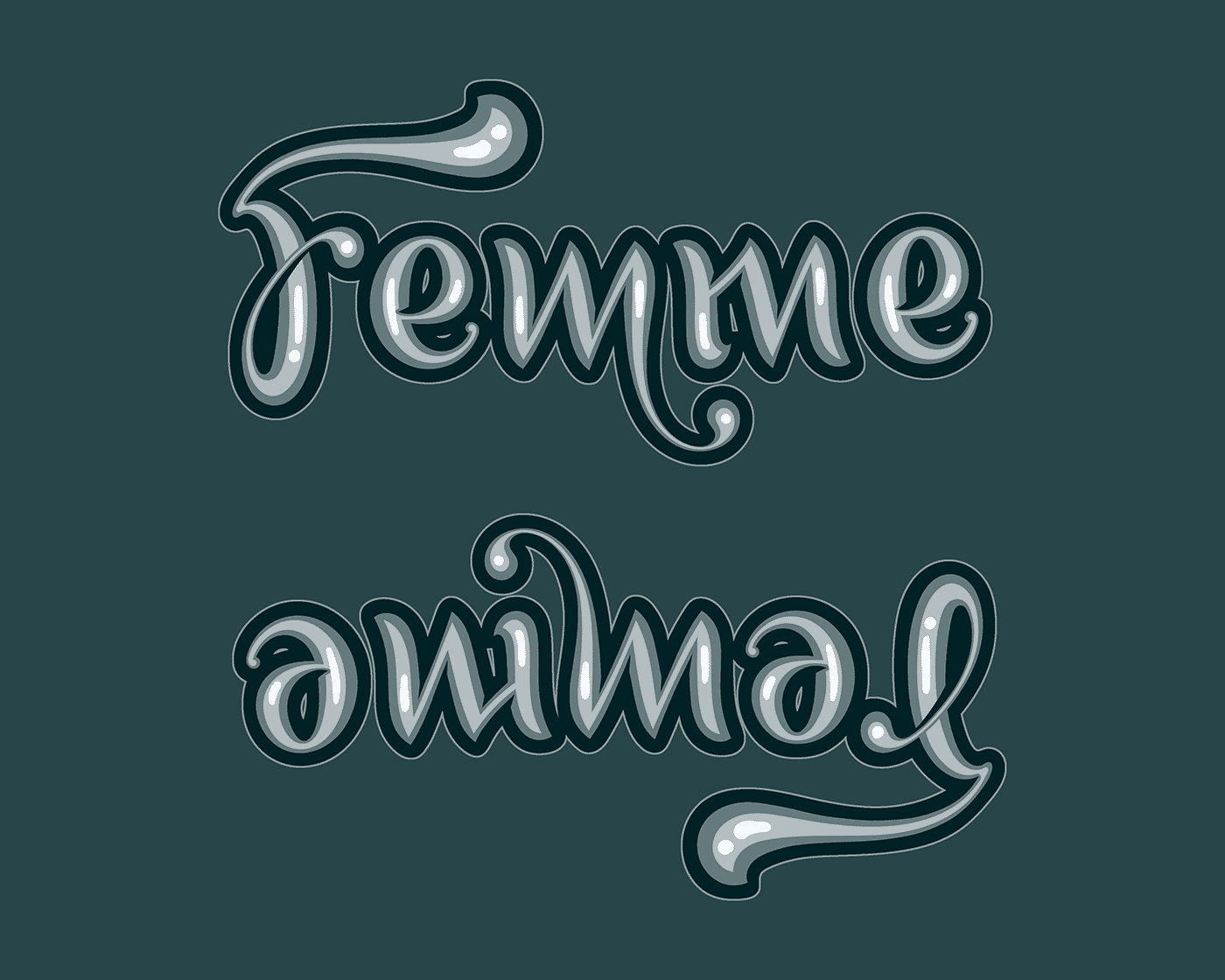 ambigramme Femme Animal