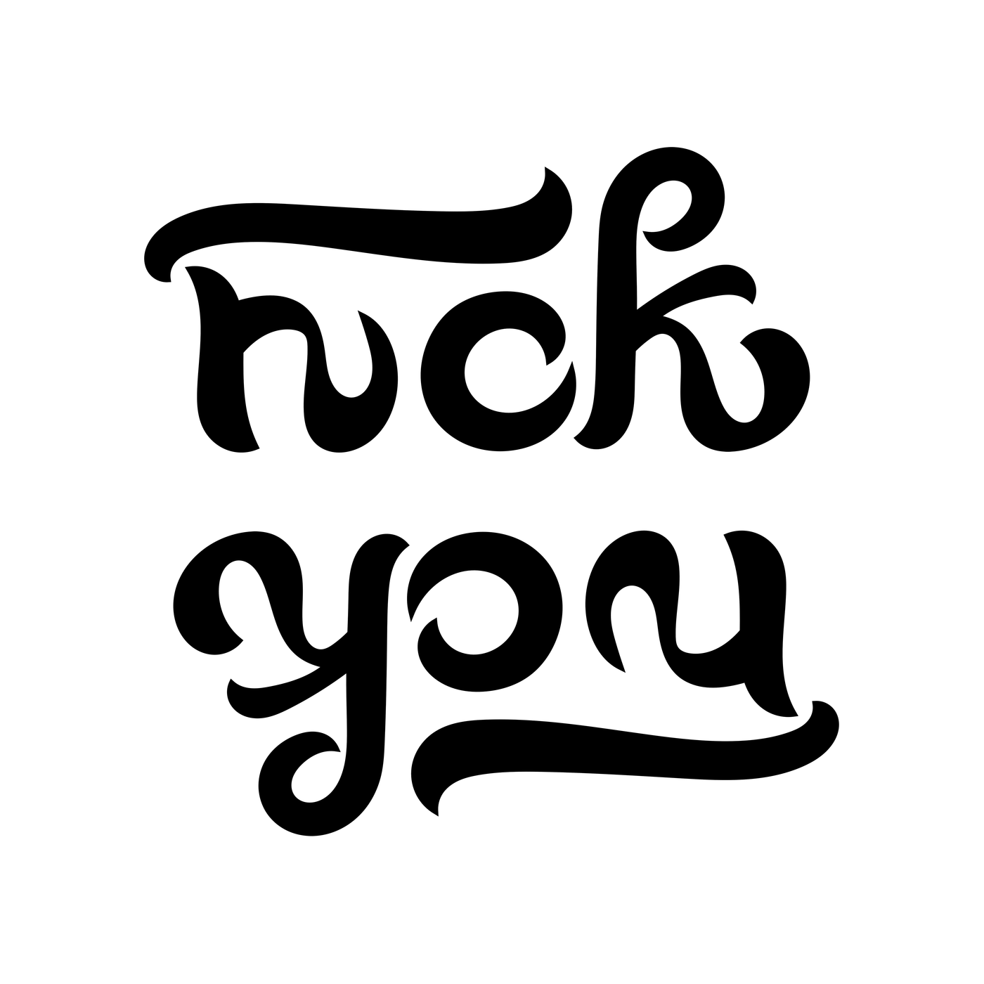 ambigram fuck you black