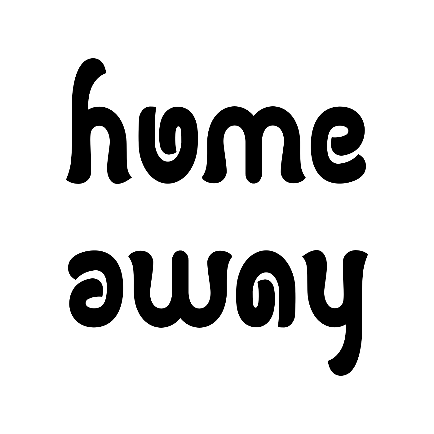 ambigram Home Away black