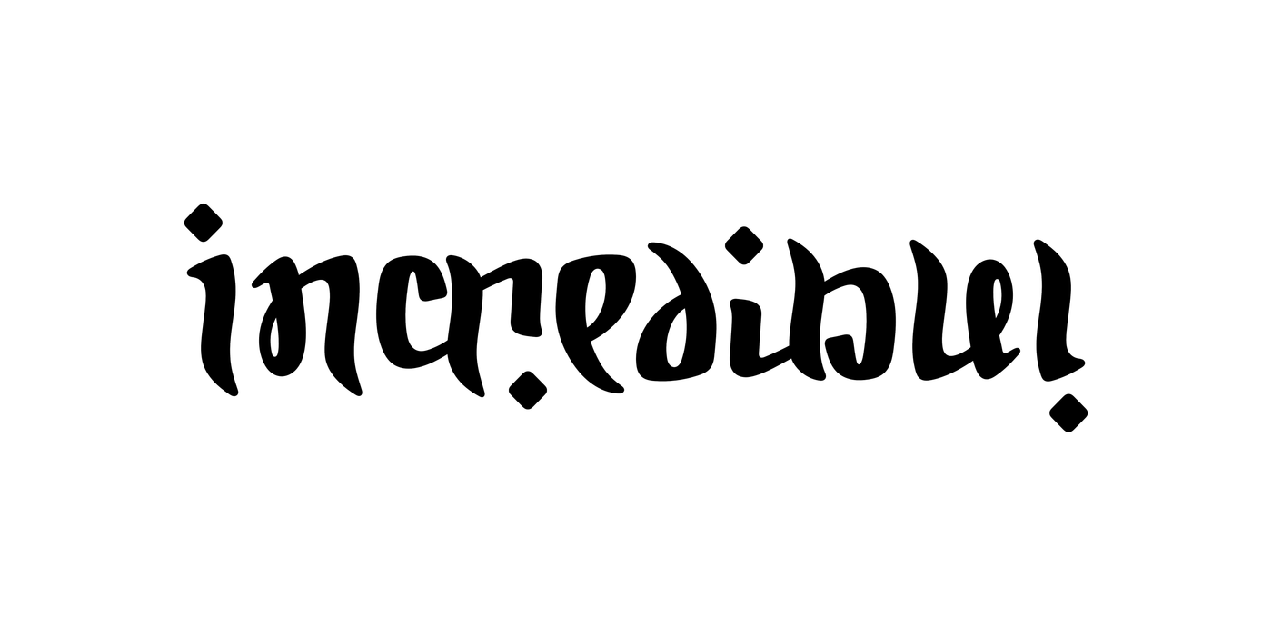 ambigram incredible! black