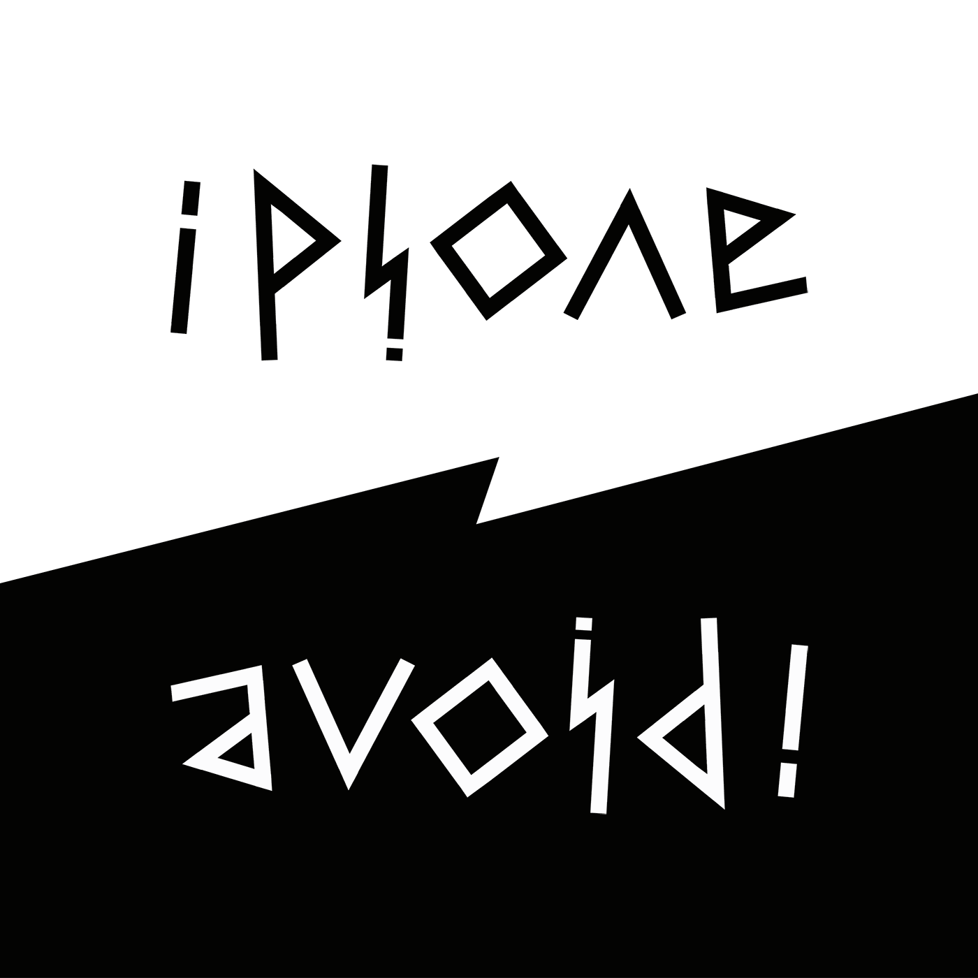 ambigram iPhone Avoid!
