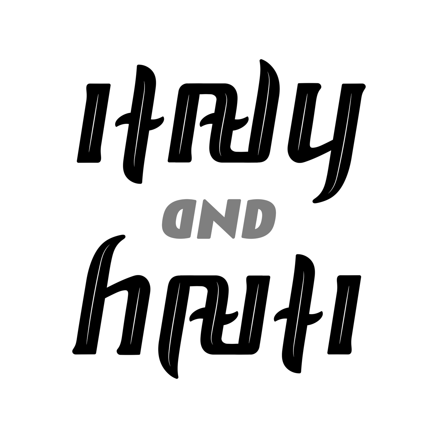 ambigram Italy and Haiti