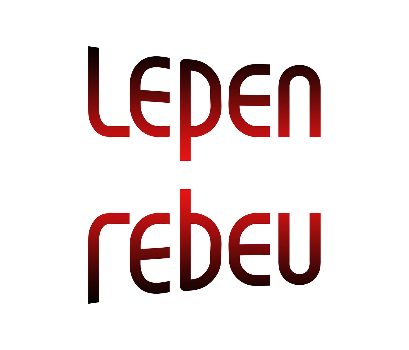 ambigramme Le Pen Rebeu
