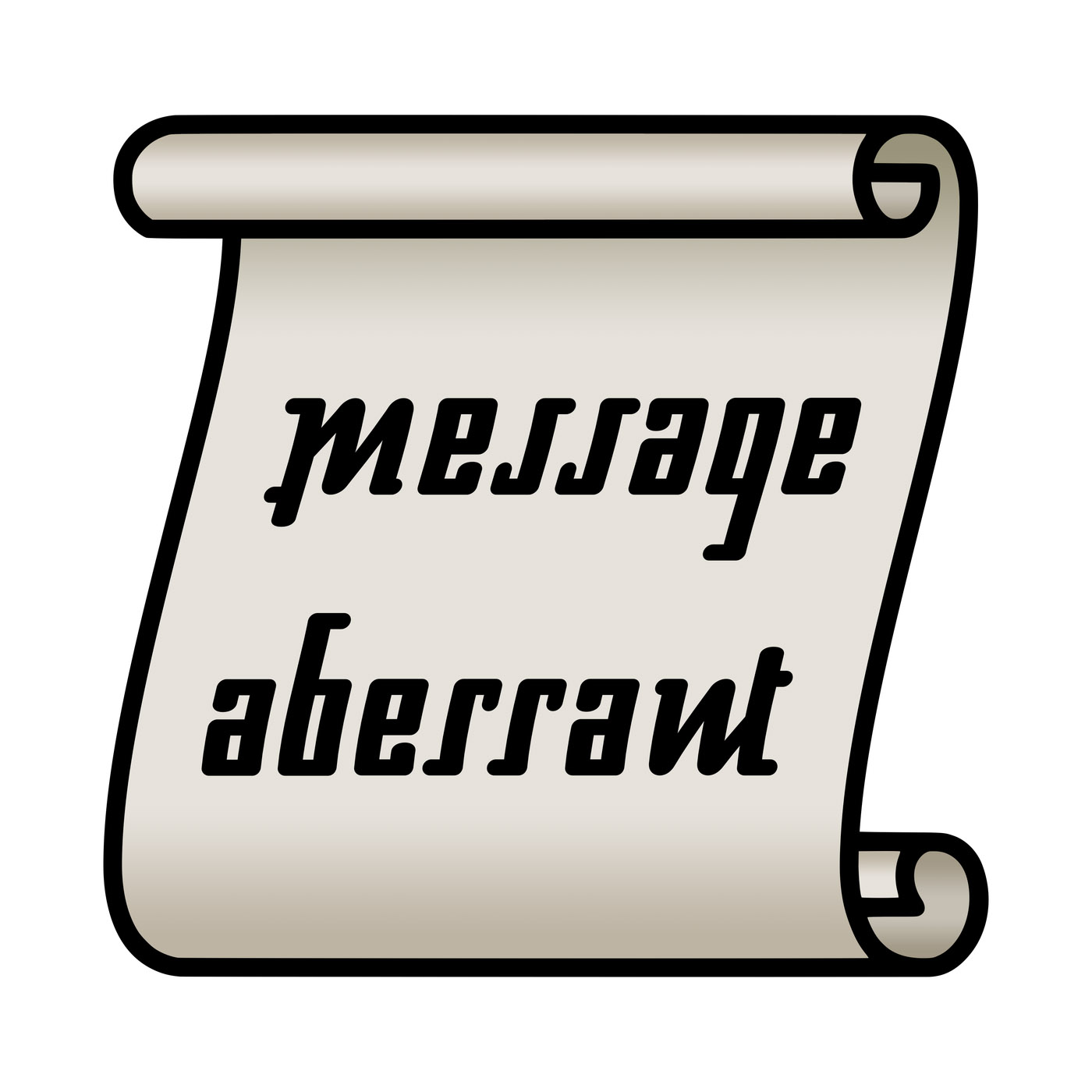 ambigramme Message aberrant