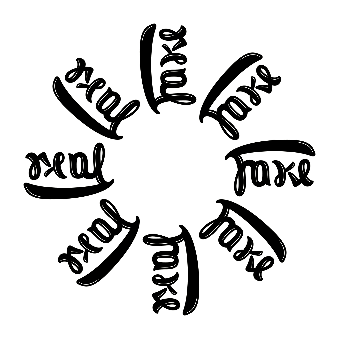 ambigram Real / Fake black