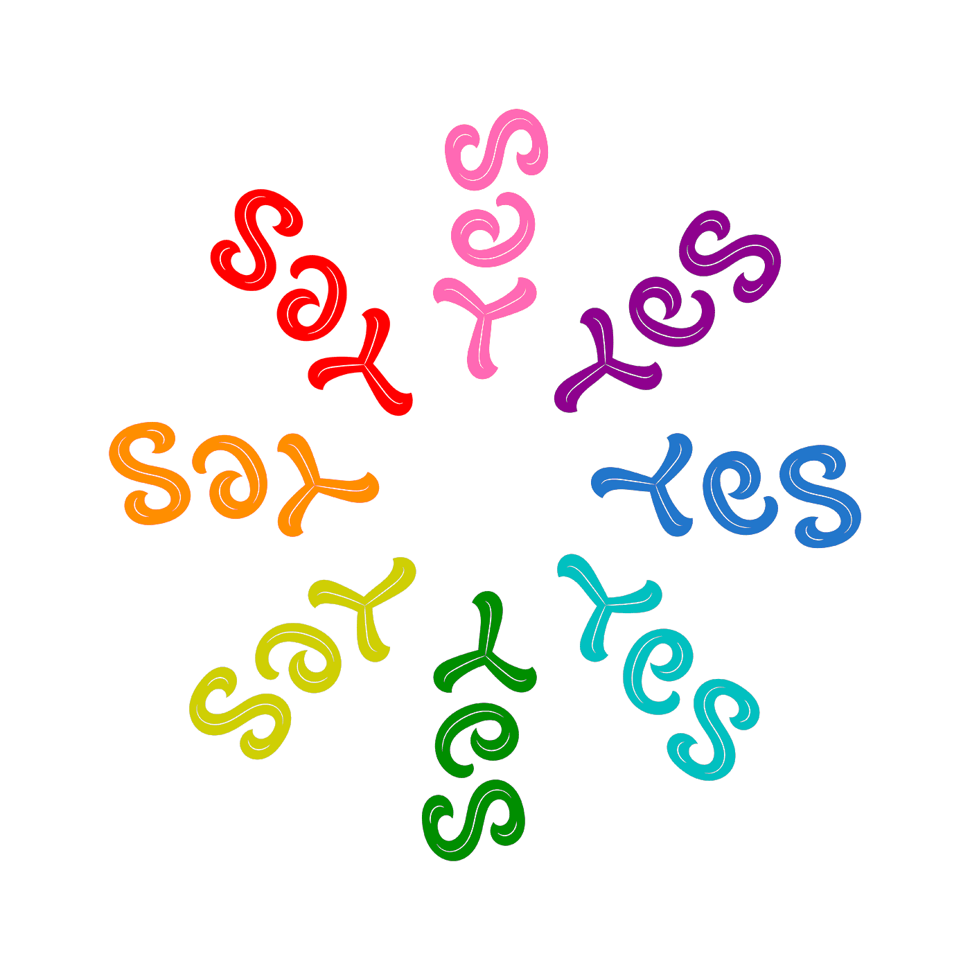 ambigram Say Yes