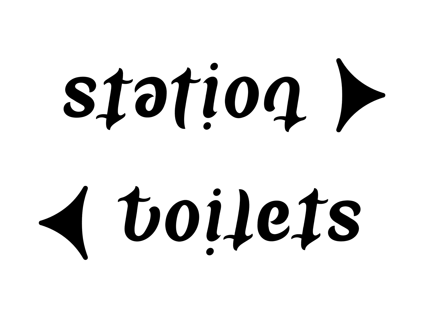 ambigram Station Toilets