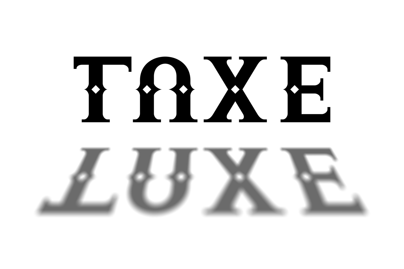 ambigramme Taxe Luxe