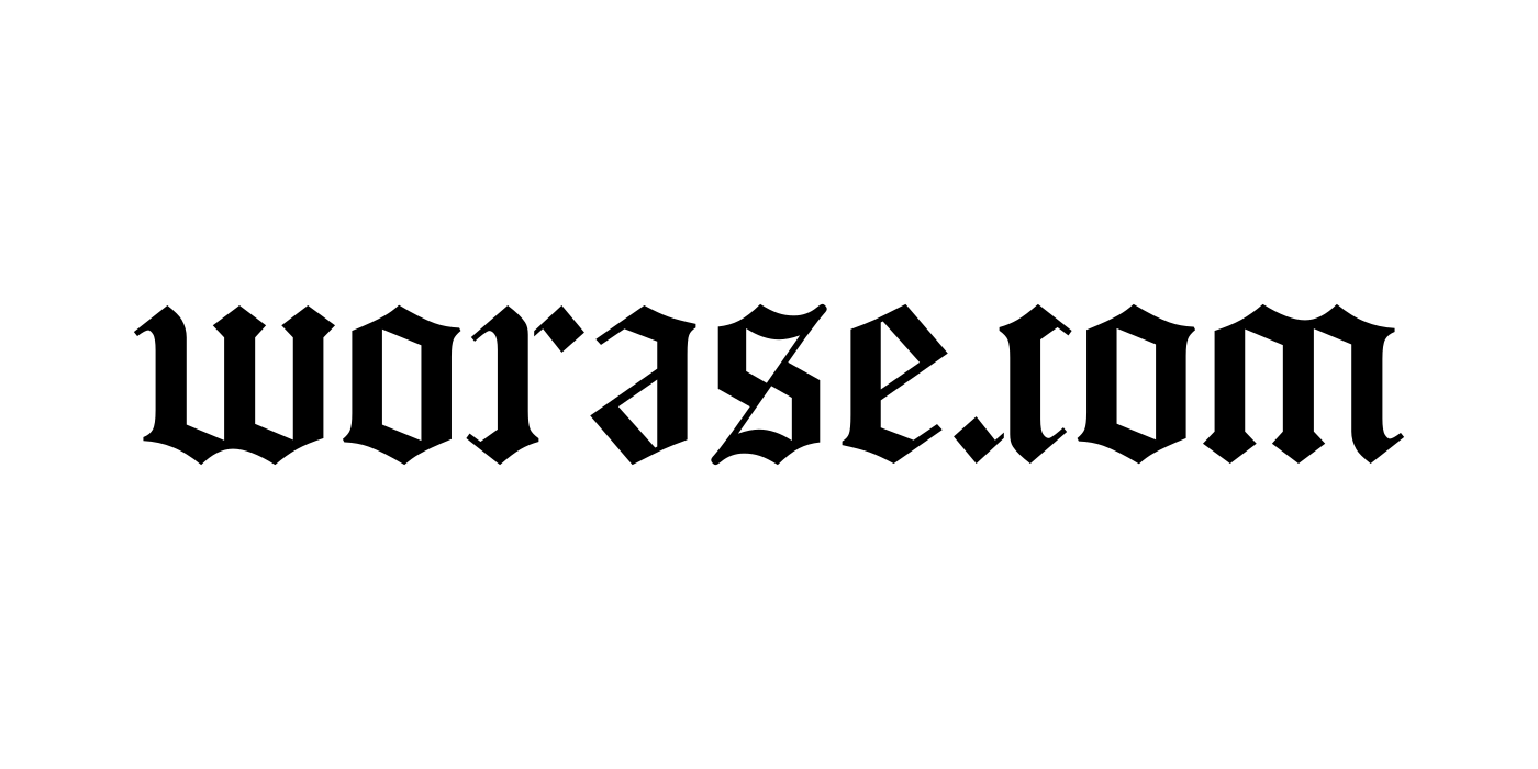 ambigram worase.com blackletter black