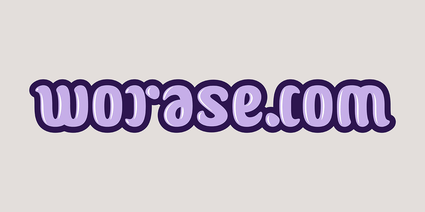 ambigram worase.com purple