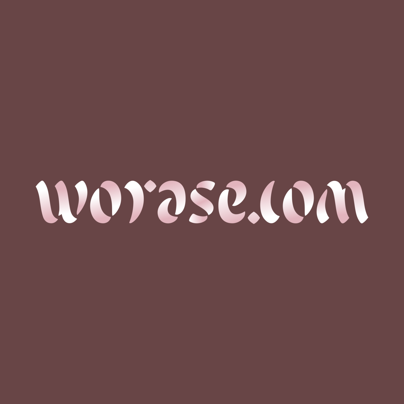 ambigram worase.com pink red