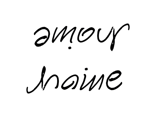 ambigramme amour / haine