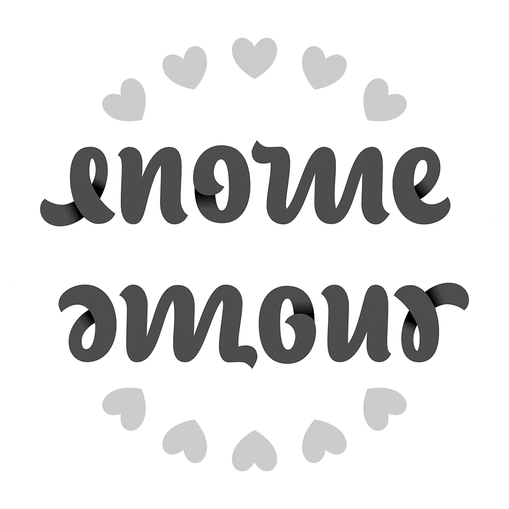 ambigramme enorme amour noir anime