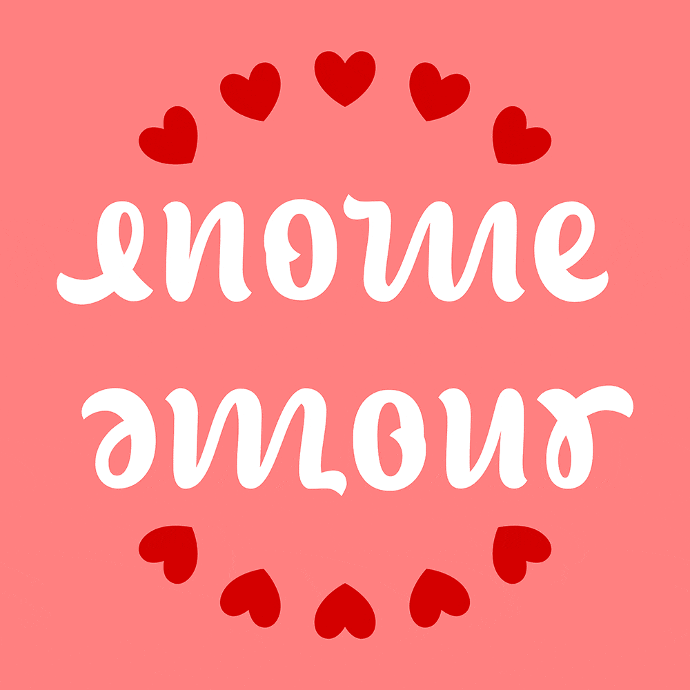 ambigramme enorme amour rouge anime
