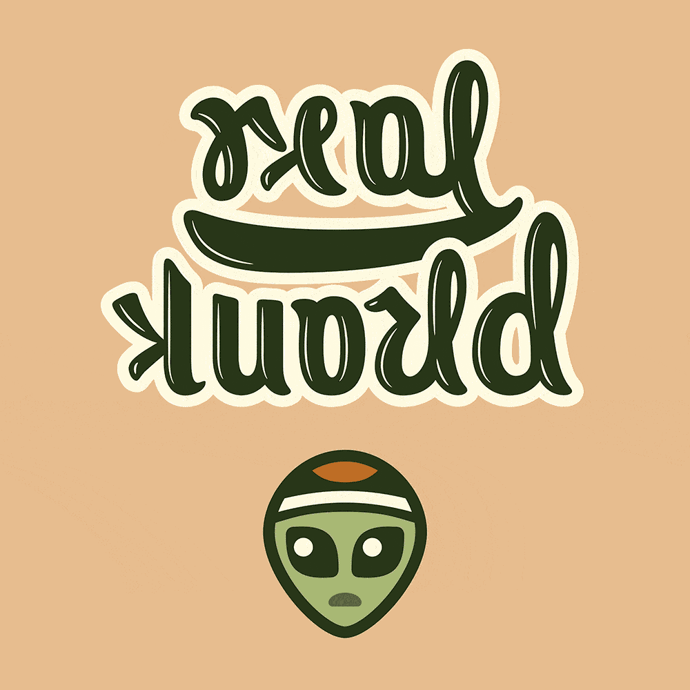 ambigram Real world / Prank Fake with alien