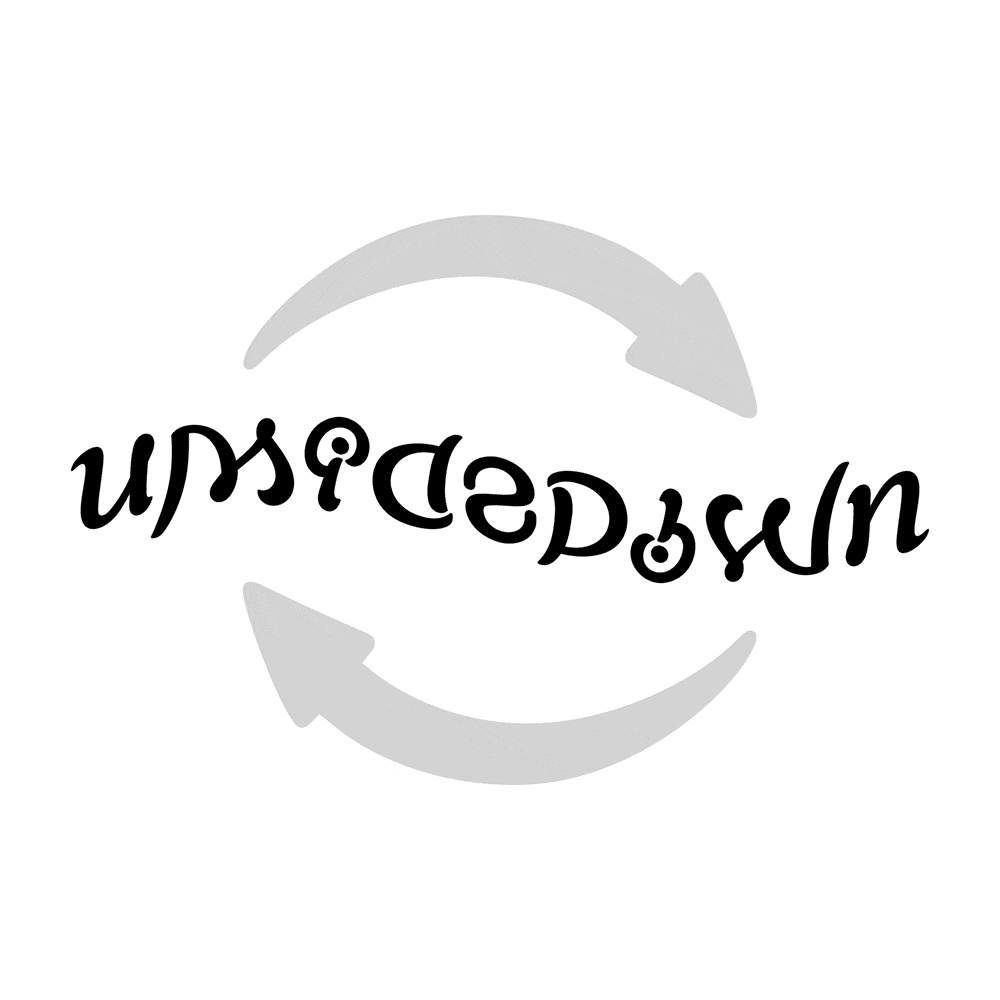 ambigram upside-down animated