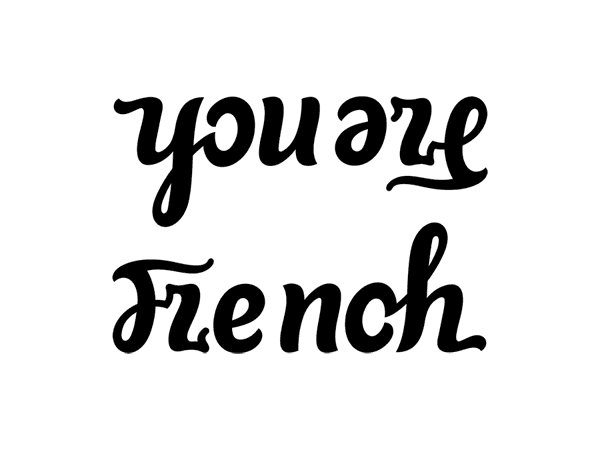 ambigram You are French