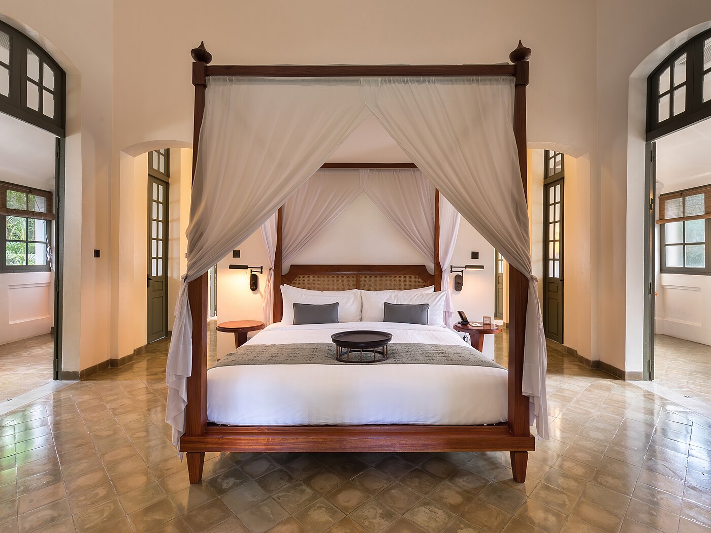 Canopy bed of Amantaka Suite in Amantaka luxury Resort & Hotel in Luang Prabang Laos
