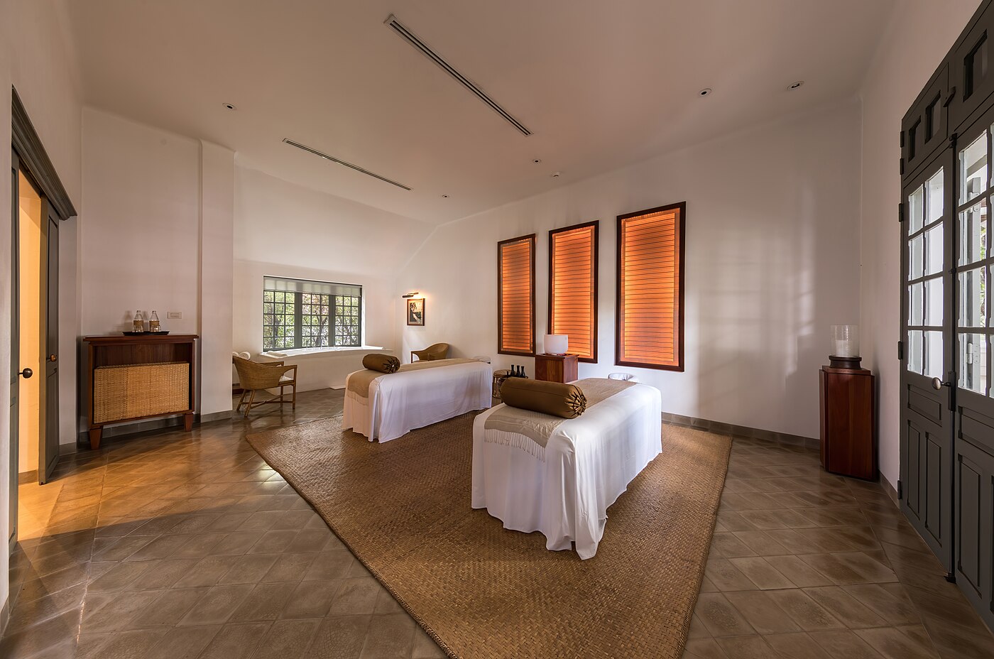 Spa massage parlor panoramic view in Amantaka luxury Resort & Hotel in Luang Prabang Laos
