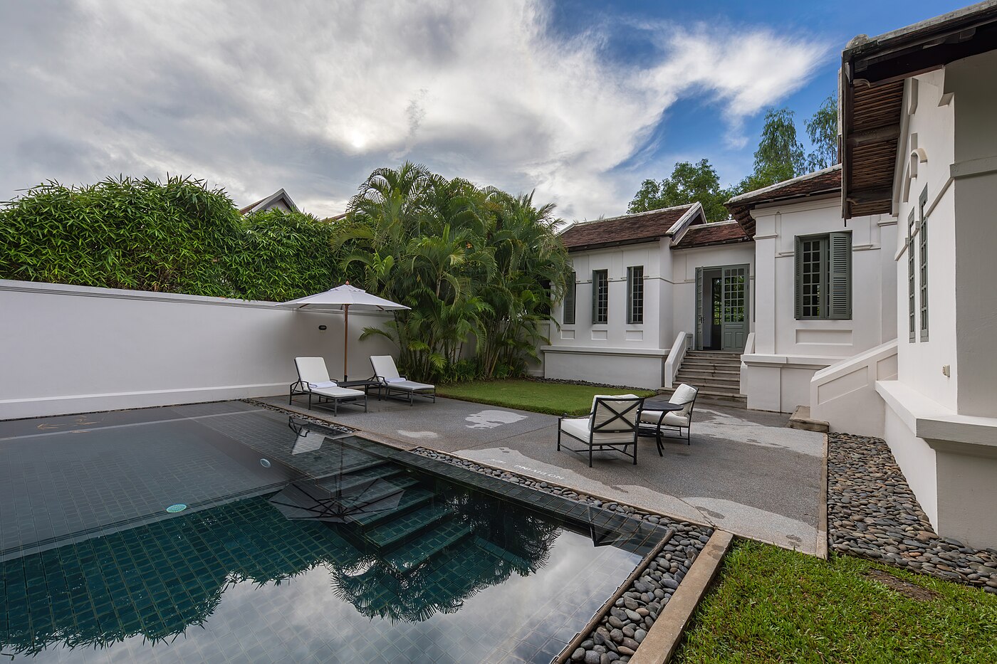 Swimming pool of Khan Pool Suite in Amantaka luxury Resort & Hotel in Luang Prabang Laos